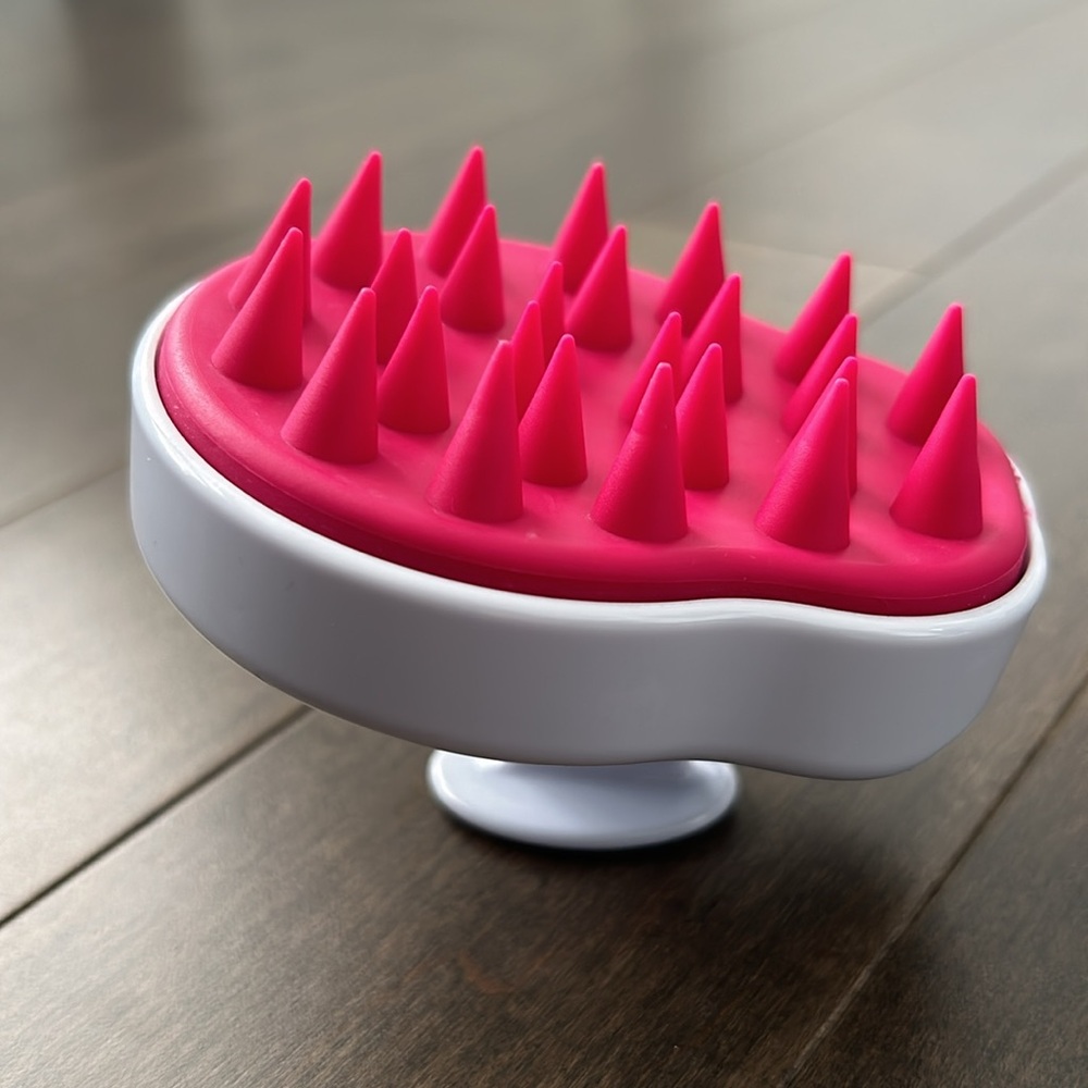 LUS Love Ur Self Head Scalp Massager, Hair Accessory, Pink White Self Care Tool